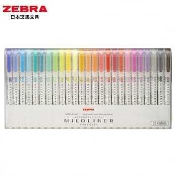 Mildliner 兩頭螢光筆 25色裝